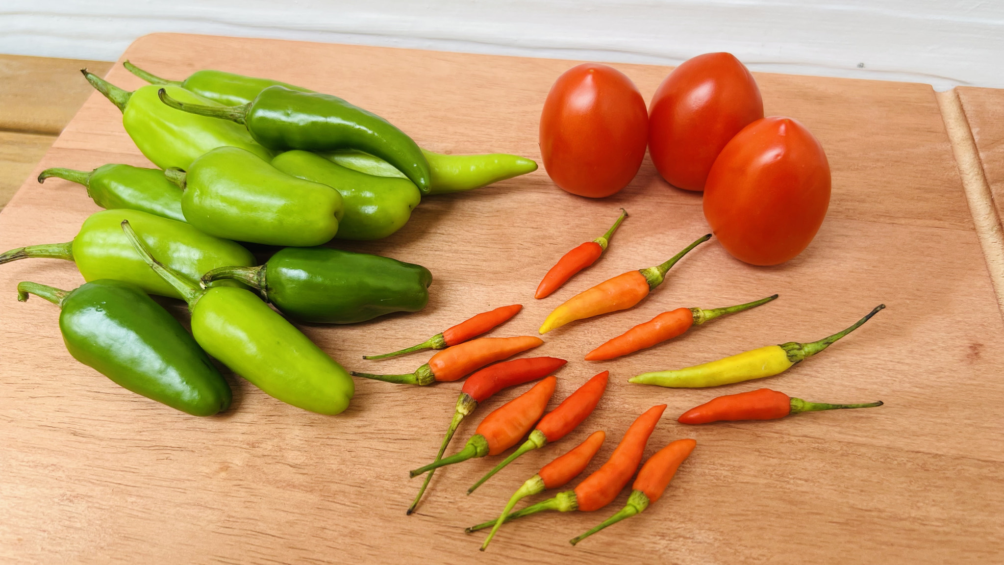 High angle view of vegetables on table