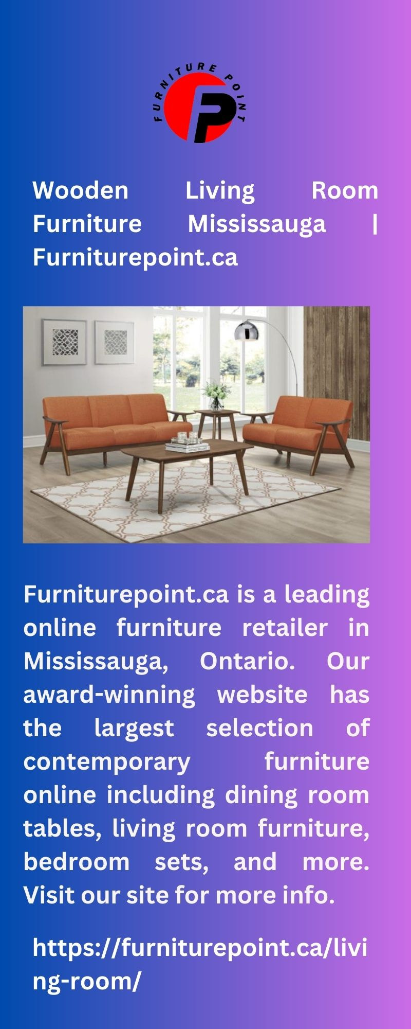 Wooden Living Room Furniture Mississauga | Furniturepoint.ca