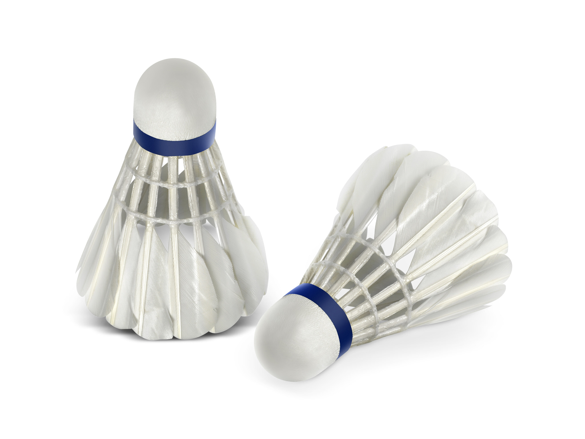 Badminton ball or shuttlecock isolated on white background