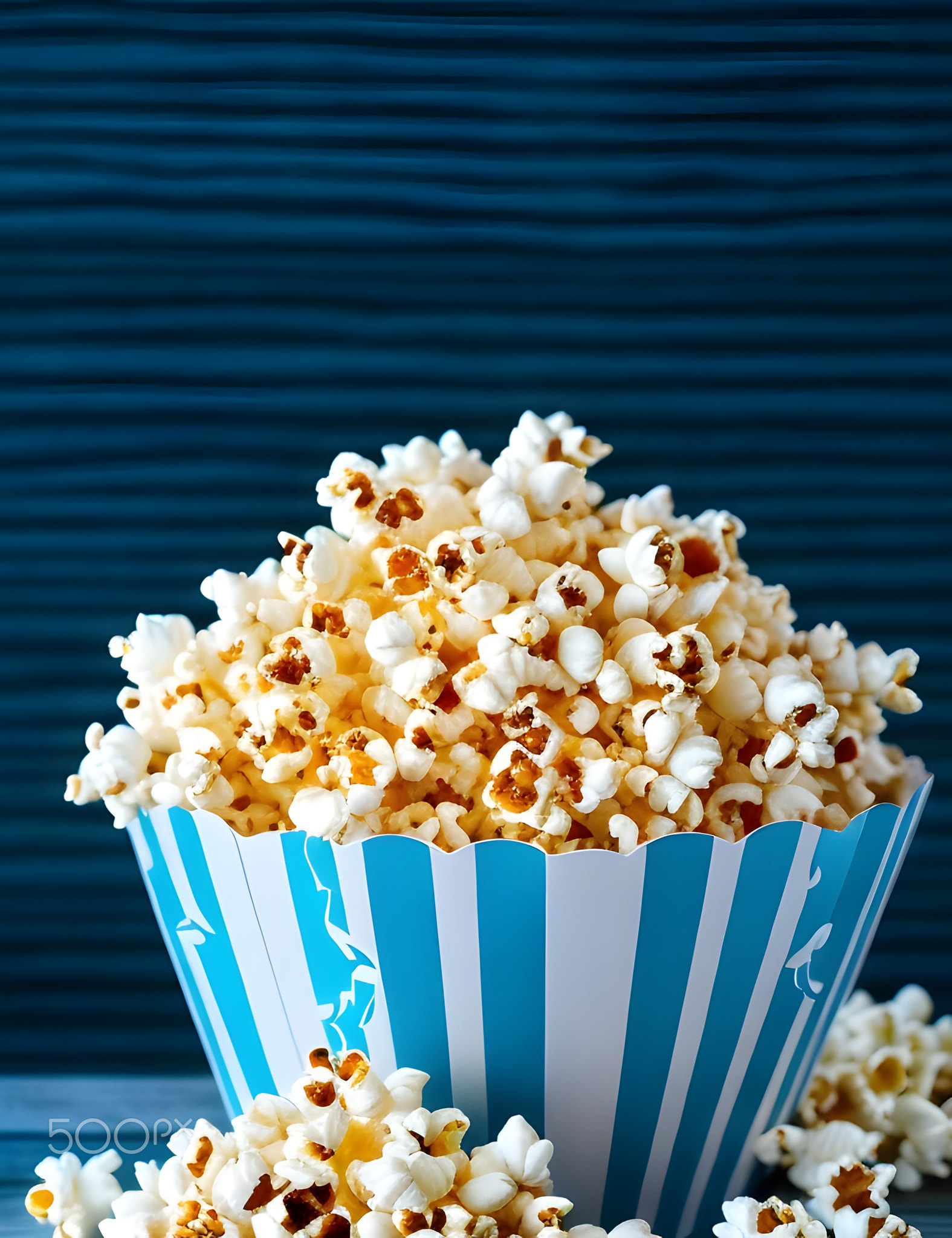 photography picture of popcorn in movie time.