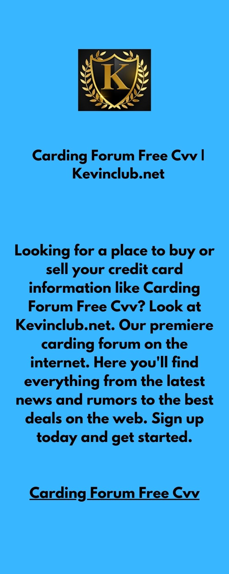 Carding Forum Free Cvv | Kevinclub.net - 1