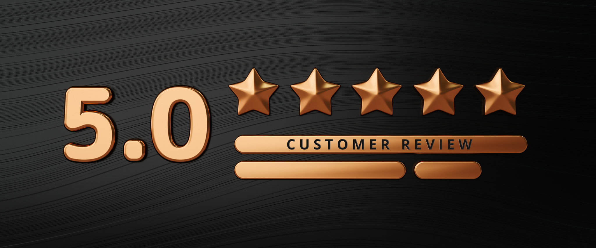 Five gold star rate review customer experience quality service excellent feedback concept on best ra