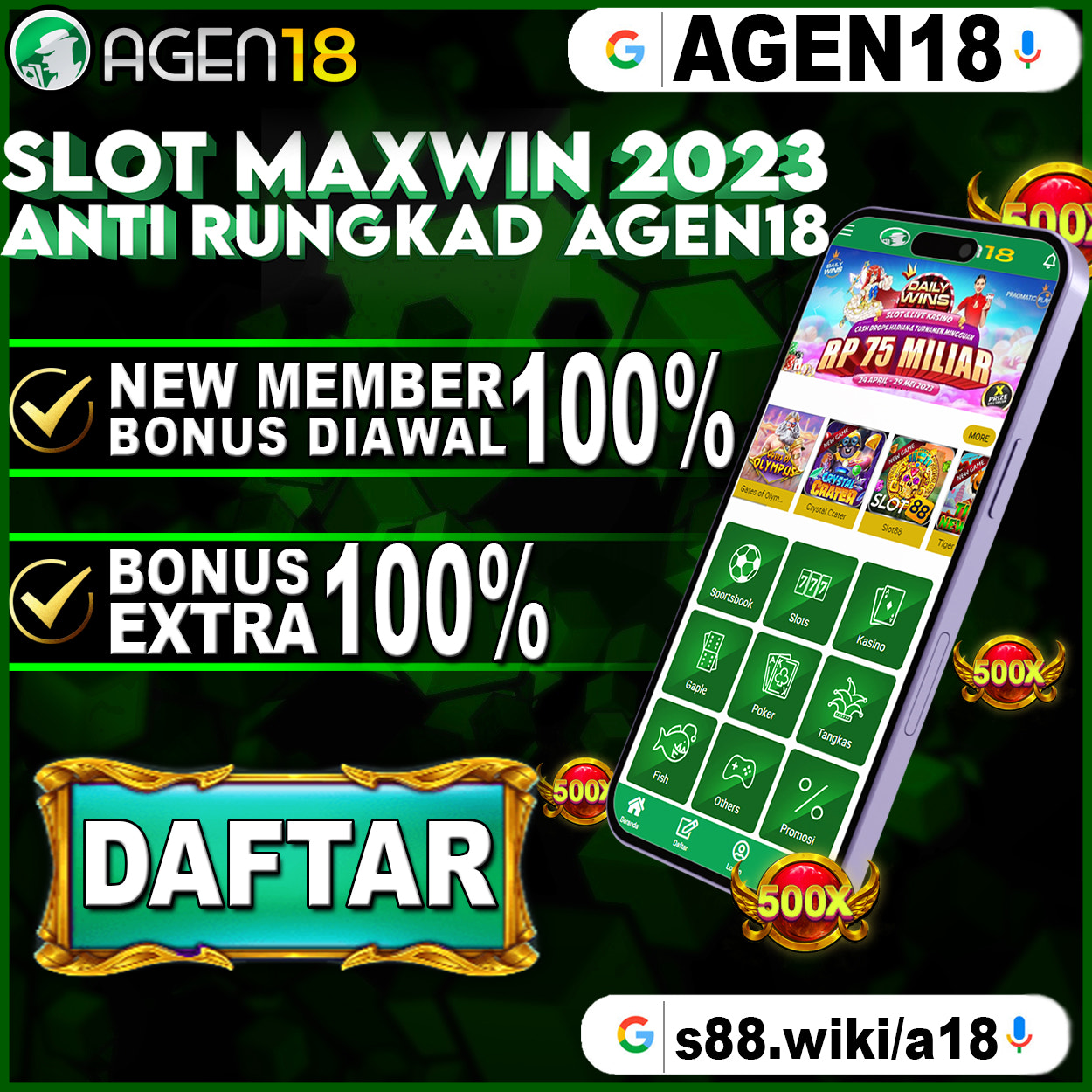 AGEN18 SITUS SLOT ONLINE 2023 INDONESIA