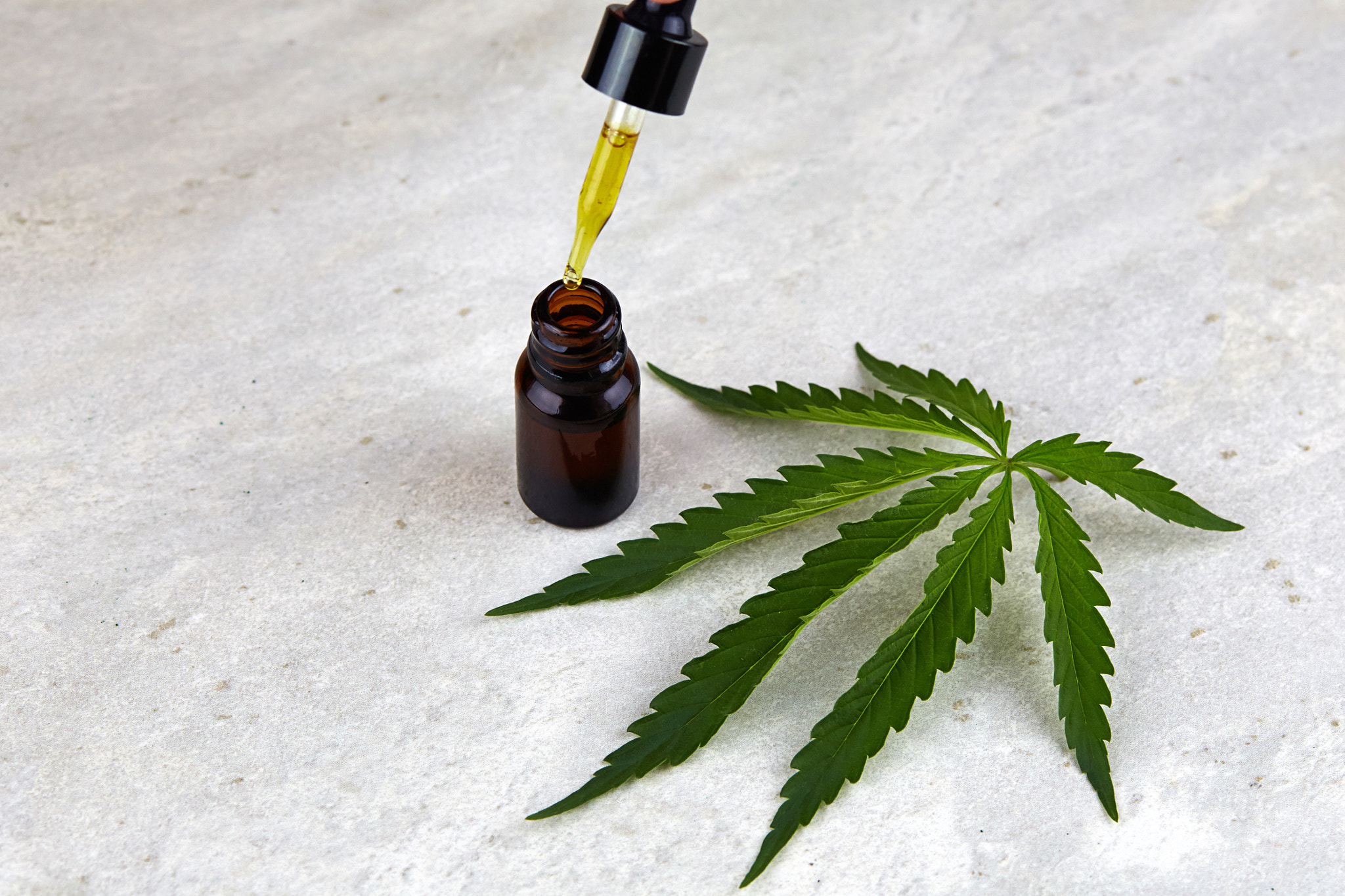 Bottle of cannabis oil