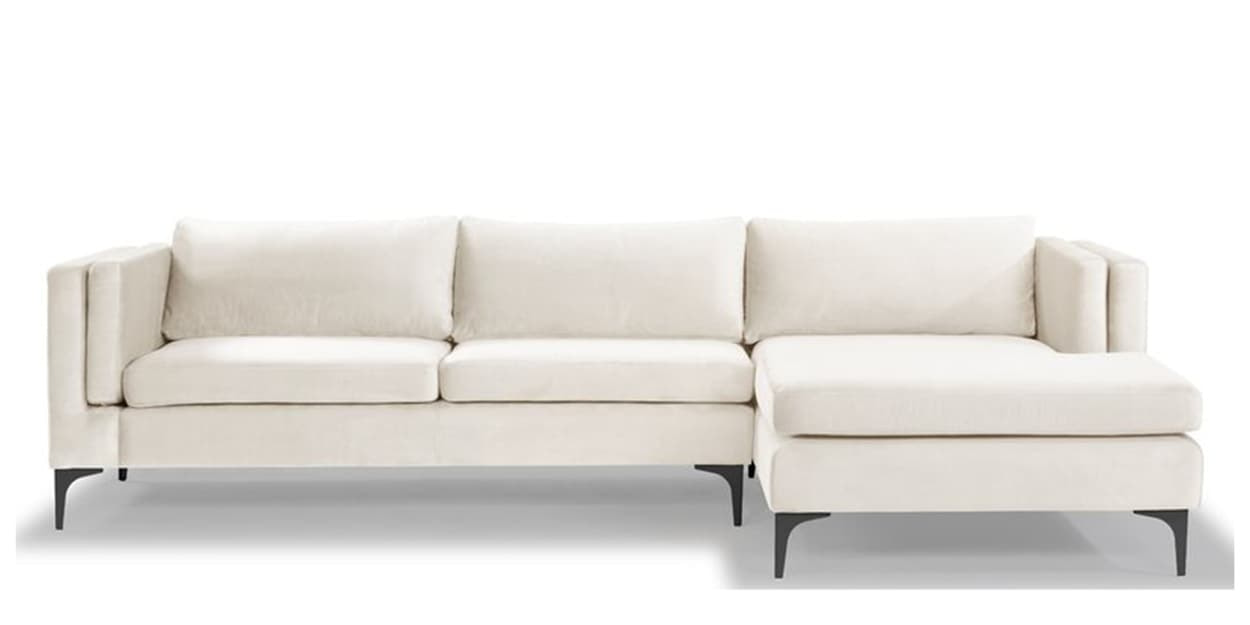 Buy Lima Fabric LHS Sectional Sofa in Beige Colour at Pepperfry