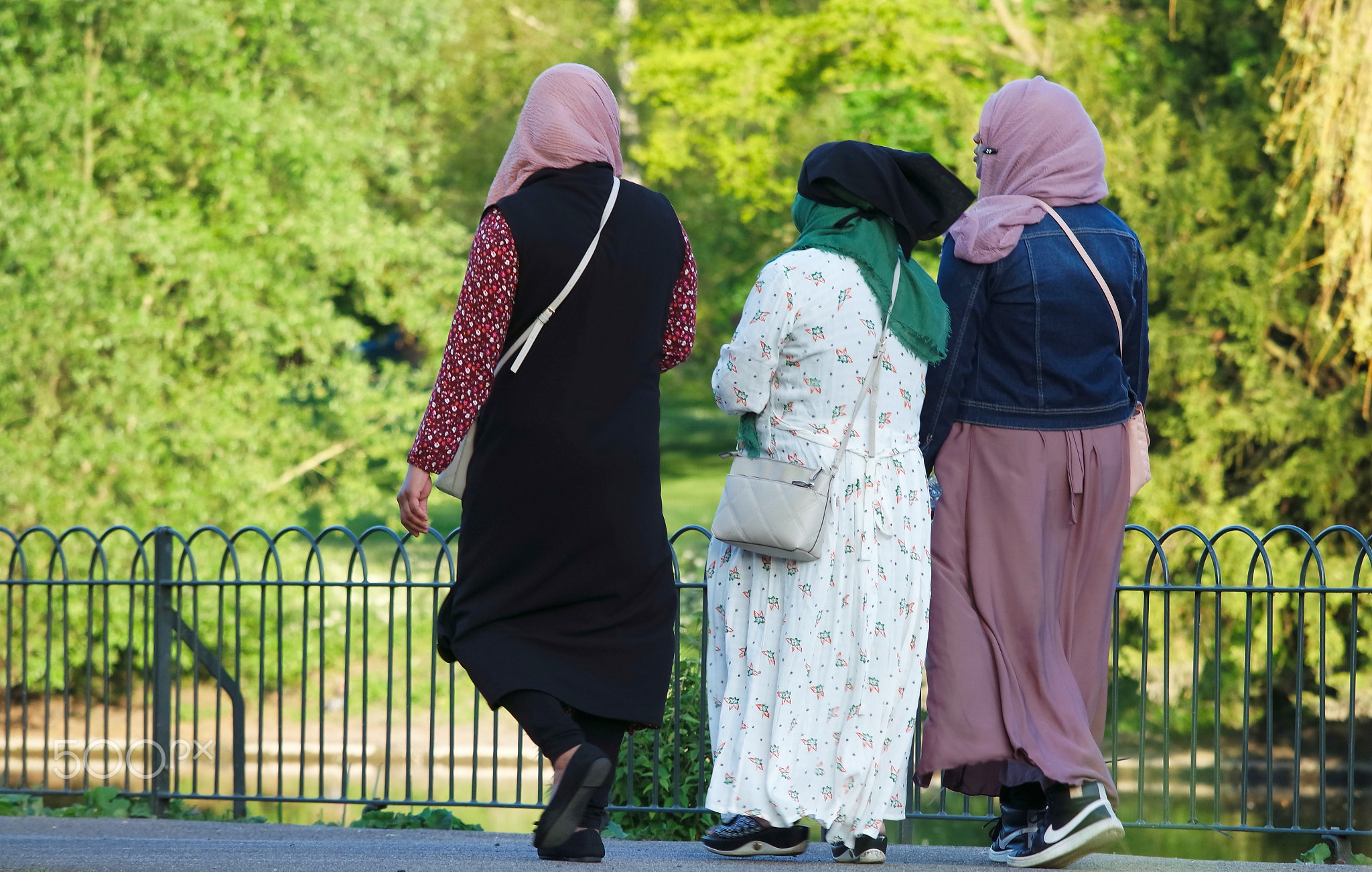 People Walking at Wardown Public Park of Luton Town of England UK