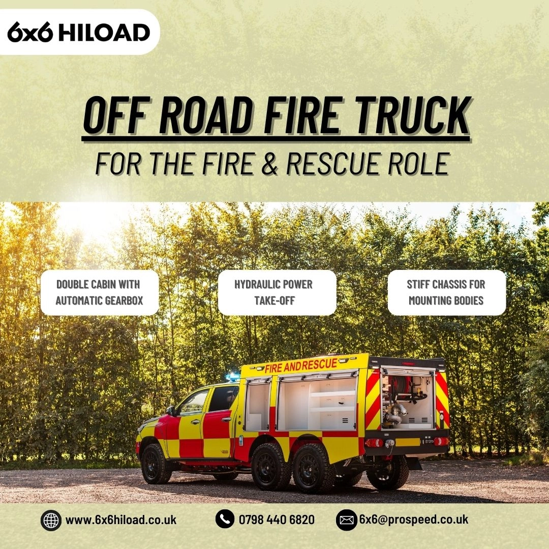 Protecting Lives and Land with the 6x6 Hiload's Fire Truck