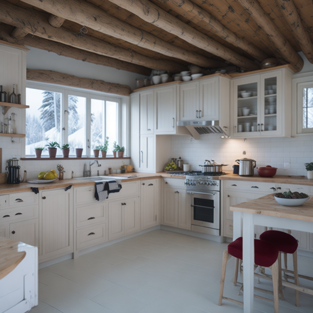 Empty kitchen in kitchen