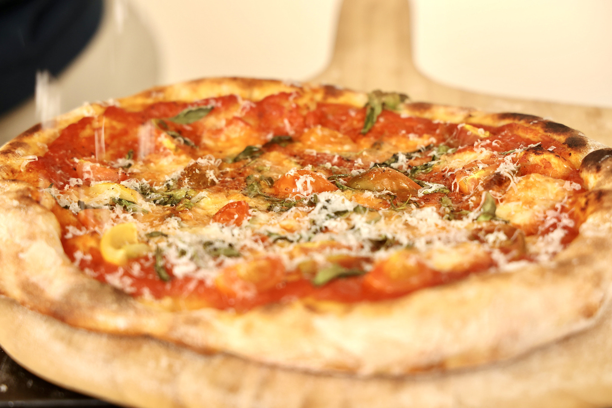 Pizza on table