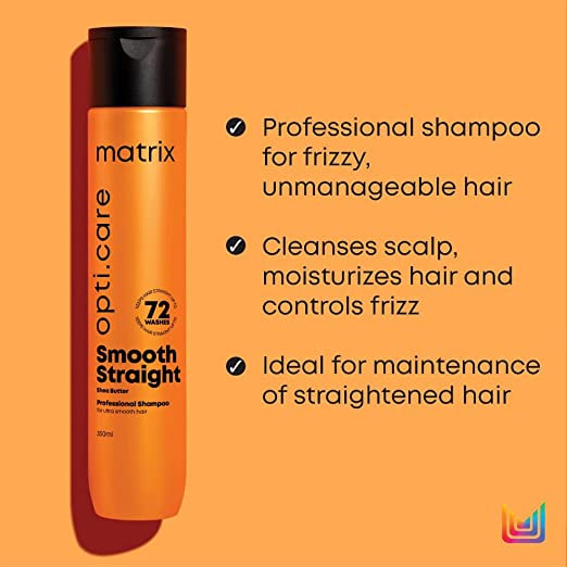 MATRIX Opti.Care Professional Shampoo for ANTI-FRIZZ Shampoo For Salon Smooth, Straight hair with Sh