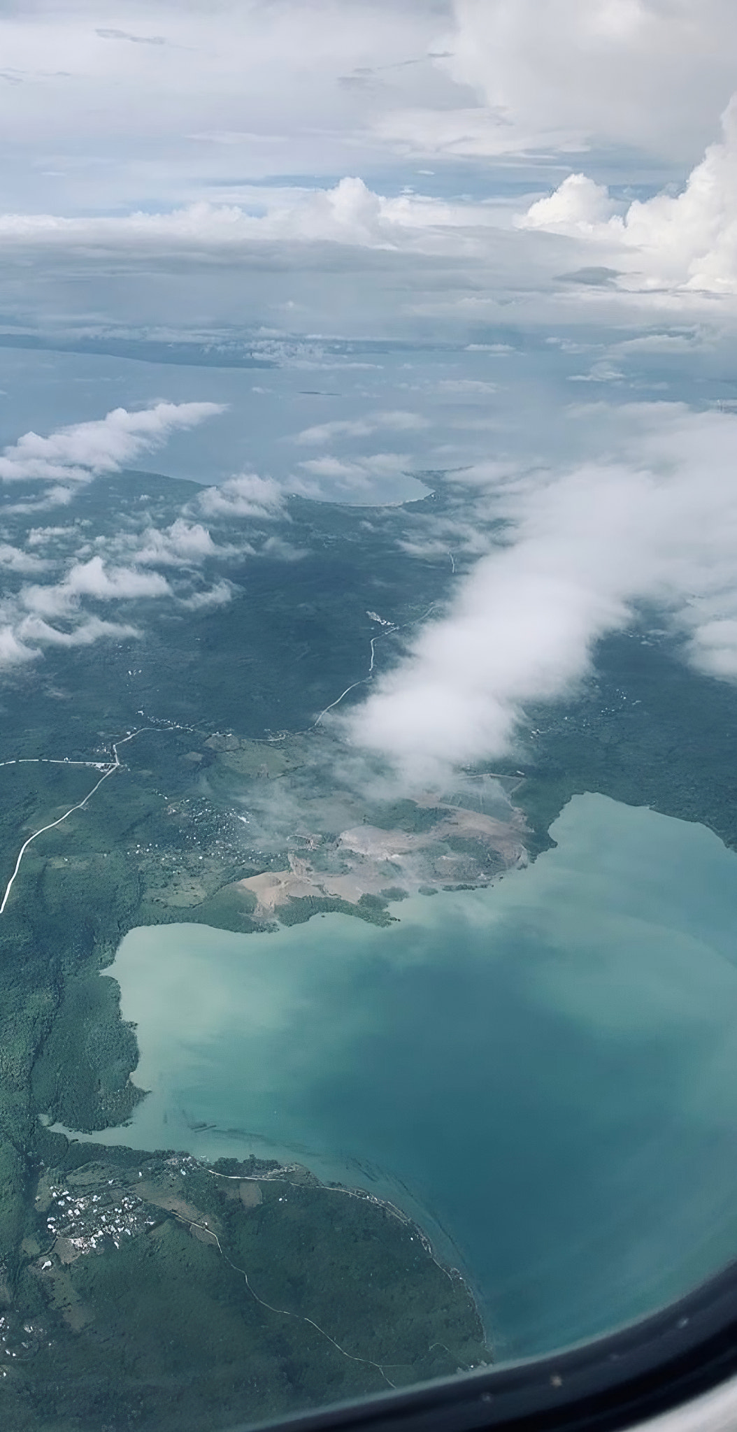 View of the downstream mountains from above
