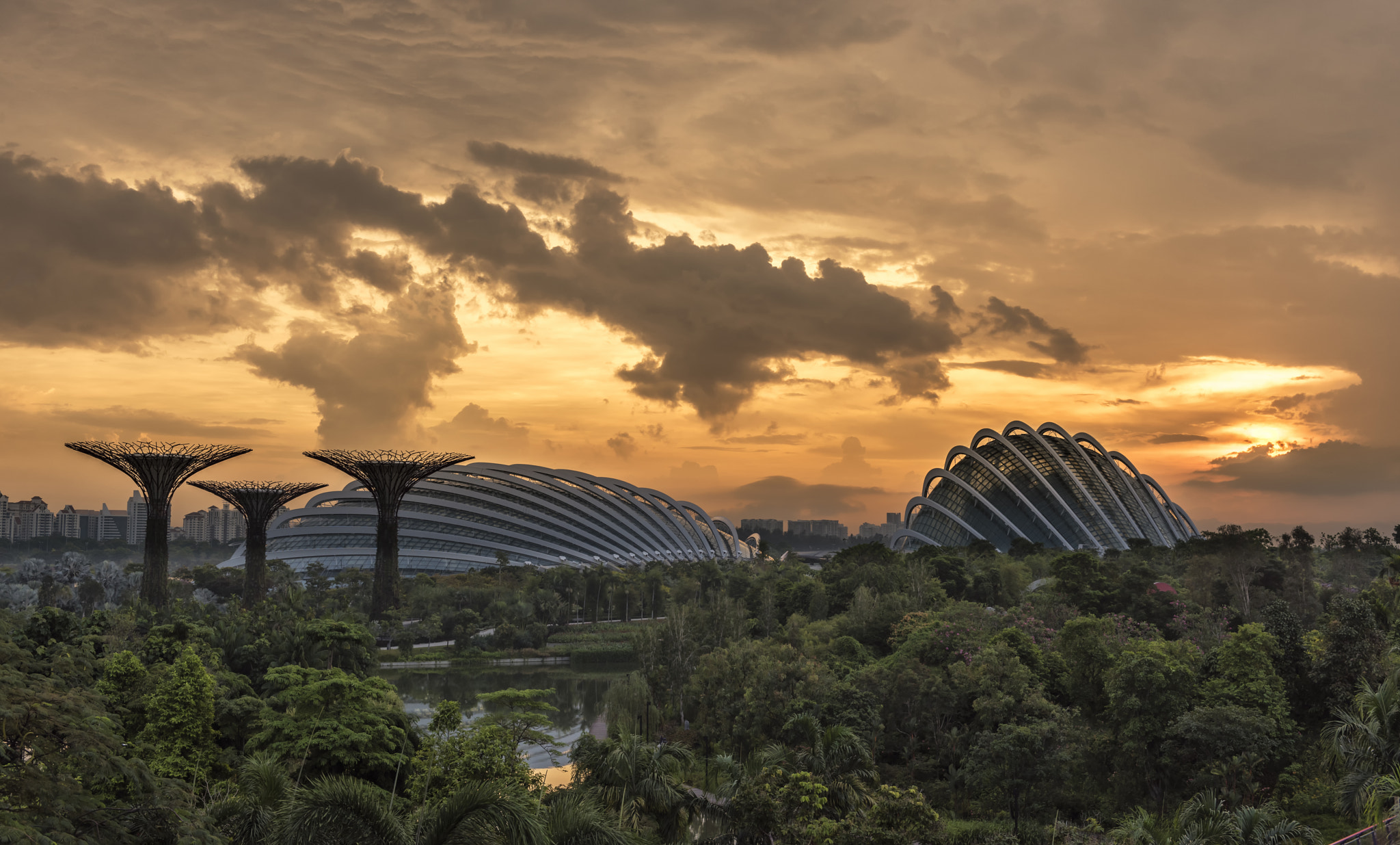 Sunrise in the morning at Singapore