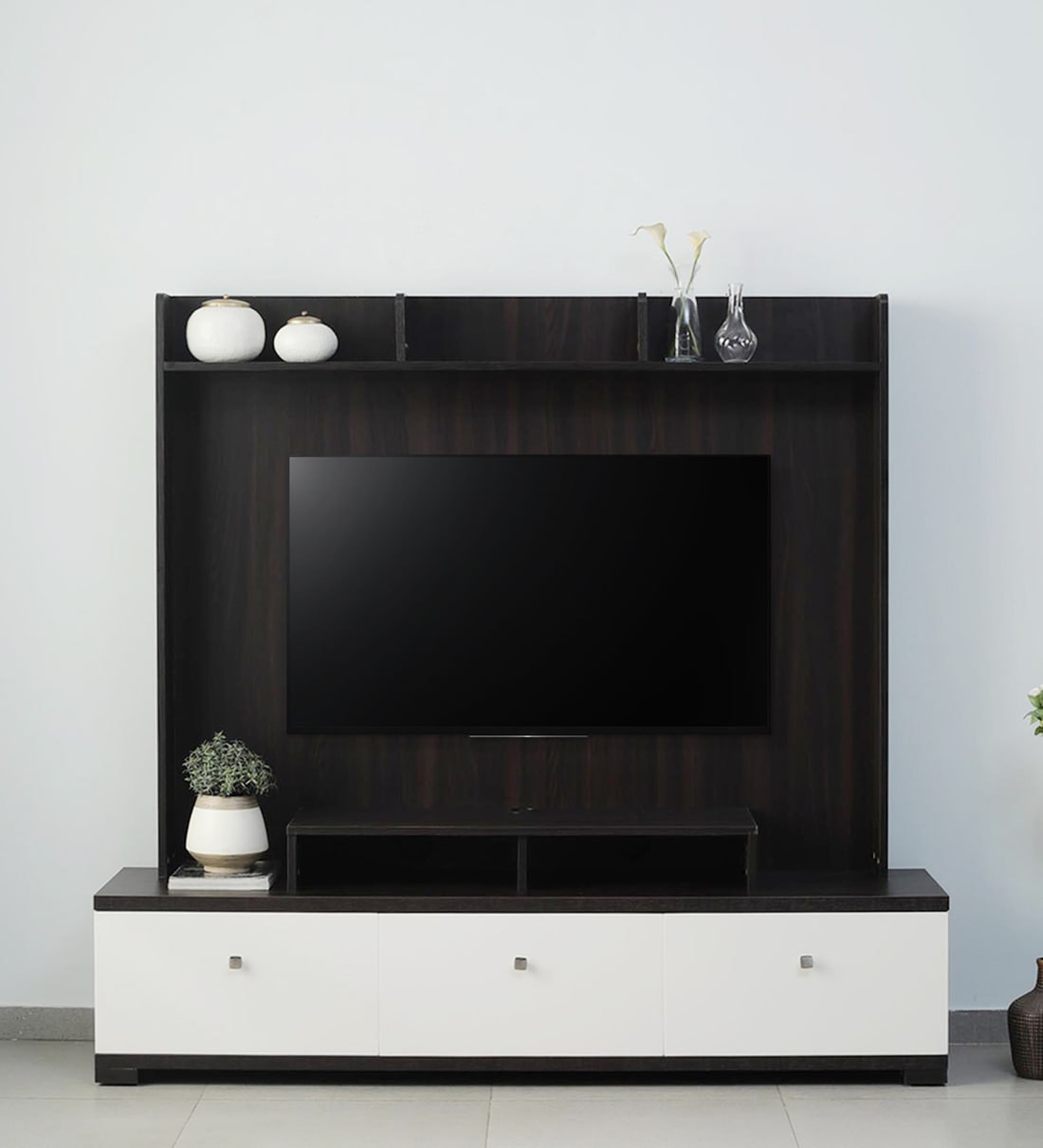 Save Upto 34% OFF on Kosmo Galaxy TV Unit in Fumed Oak Melamine Finish for TVs up to 43\