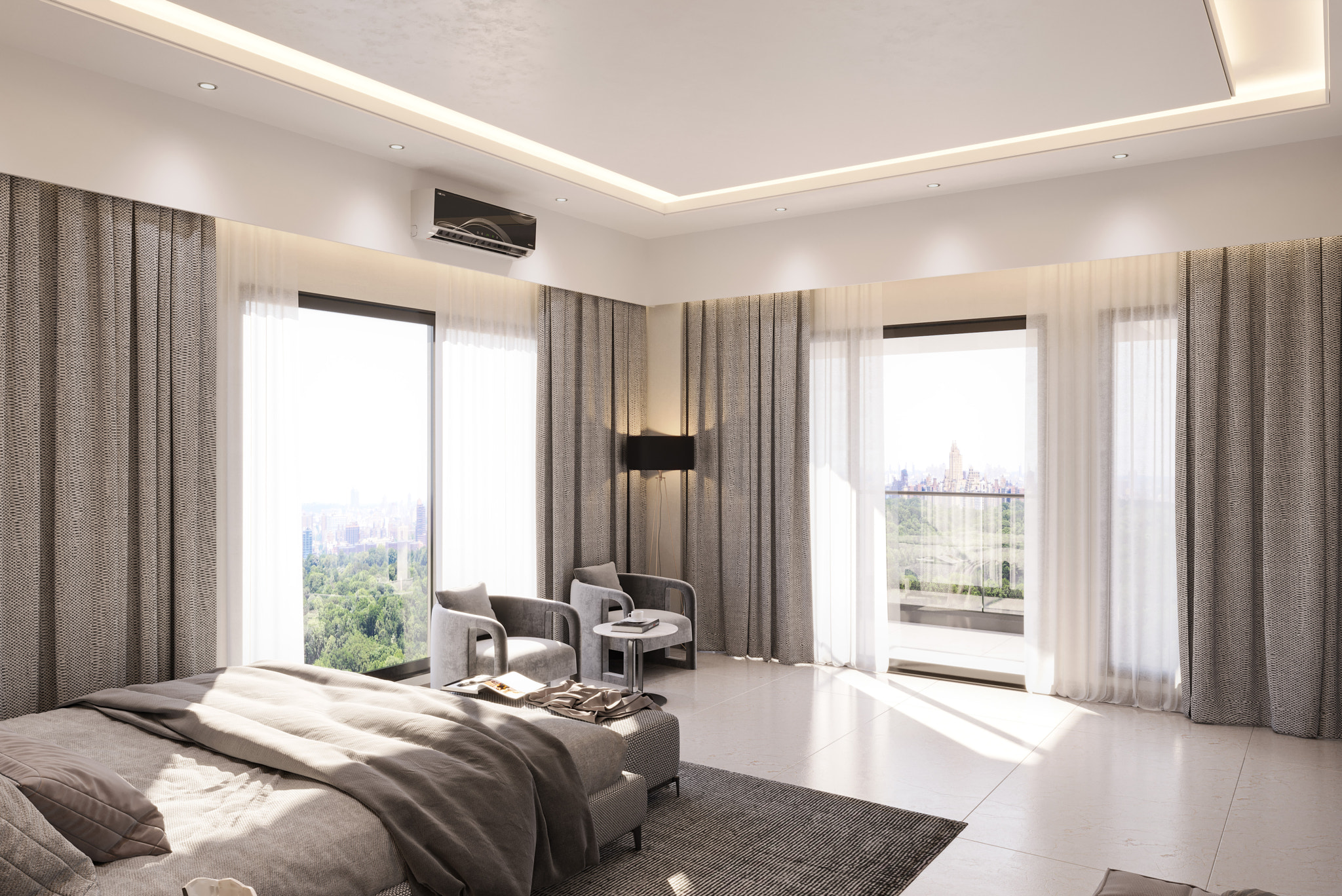 Bedroom Interior Design - Master Bedroom design - living room interior 3D
