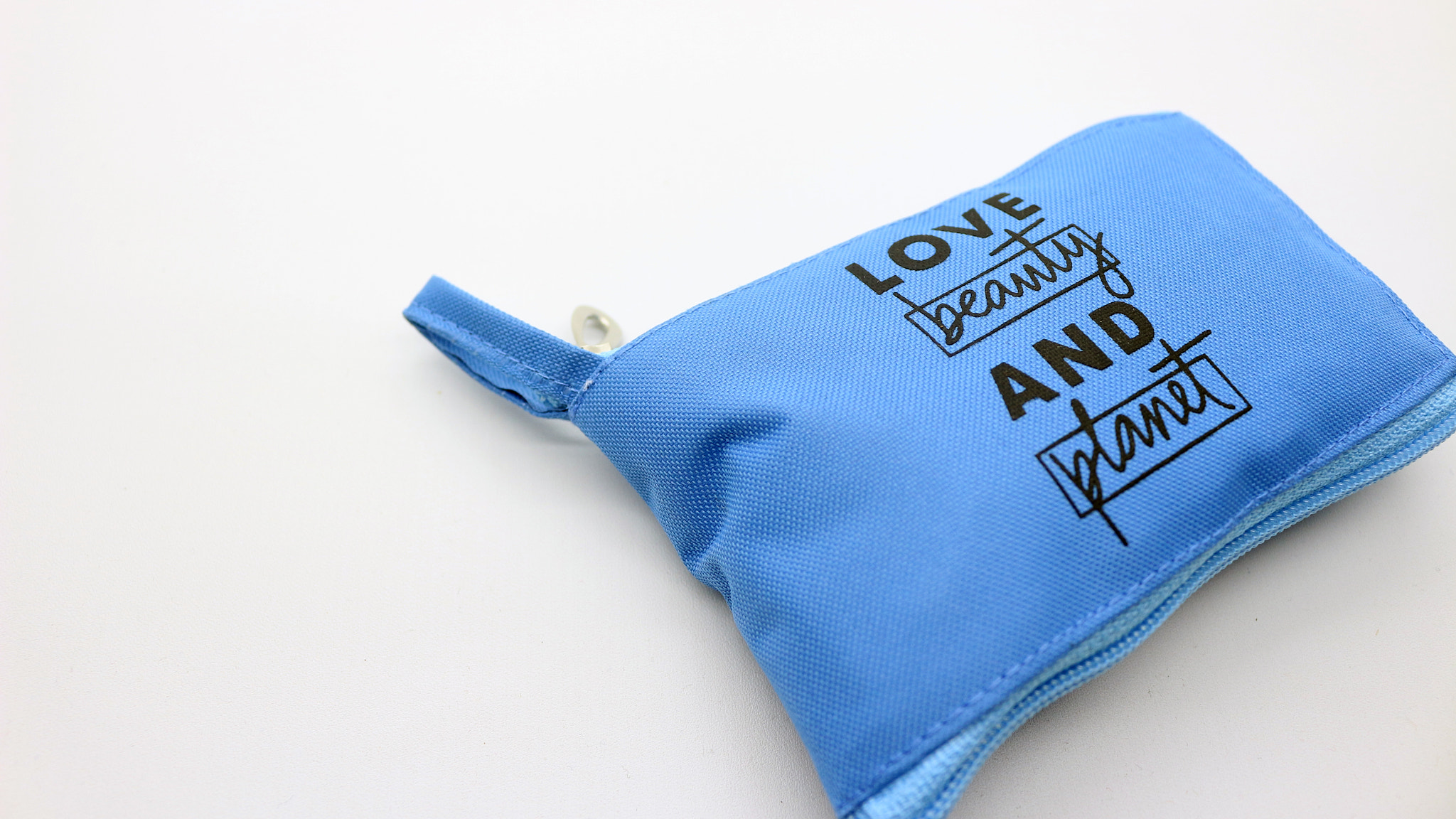 Small blue pouch for shopping