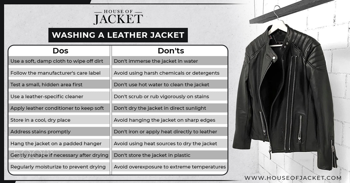 Dos Don'ts  for washing jacket