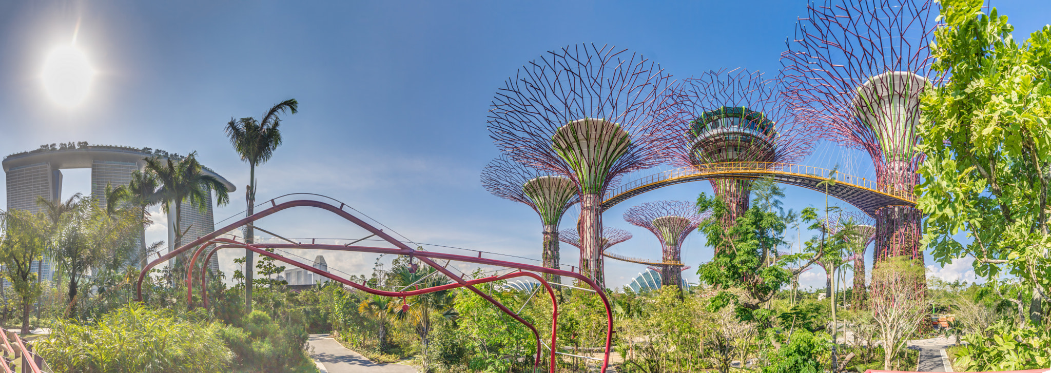 Picture over the Gardens by the Bay in Singapore in the year 2012
