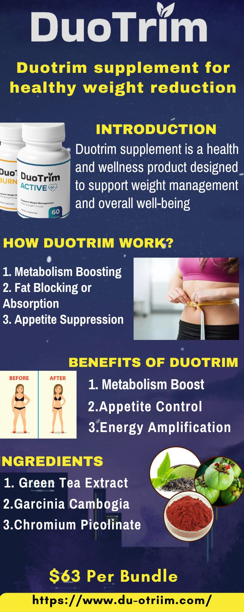 Duotrim Supplement  for healthy weight reduction