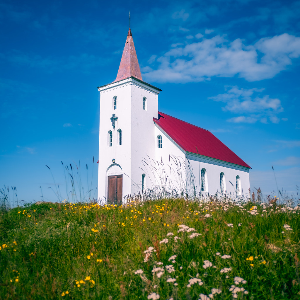 Icelandic church in the sun.  by Andre Boysen on 500px.com
