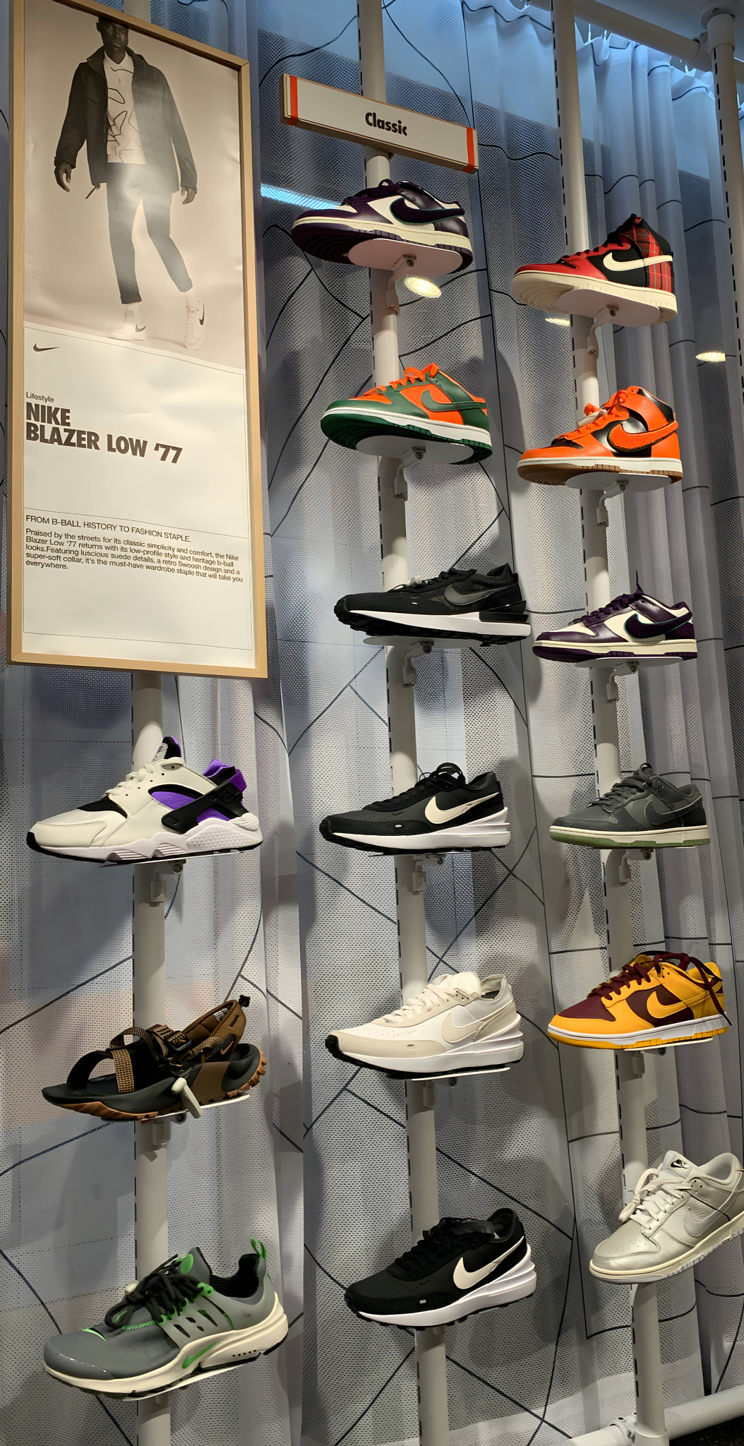 Shopping urban shoes at mall