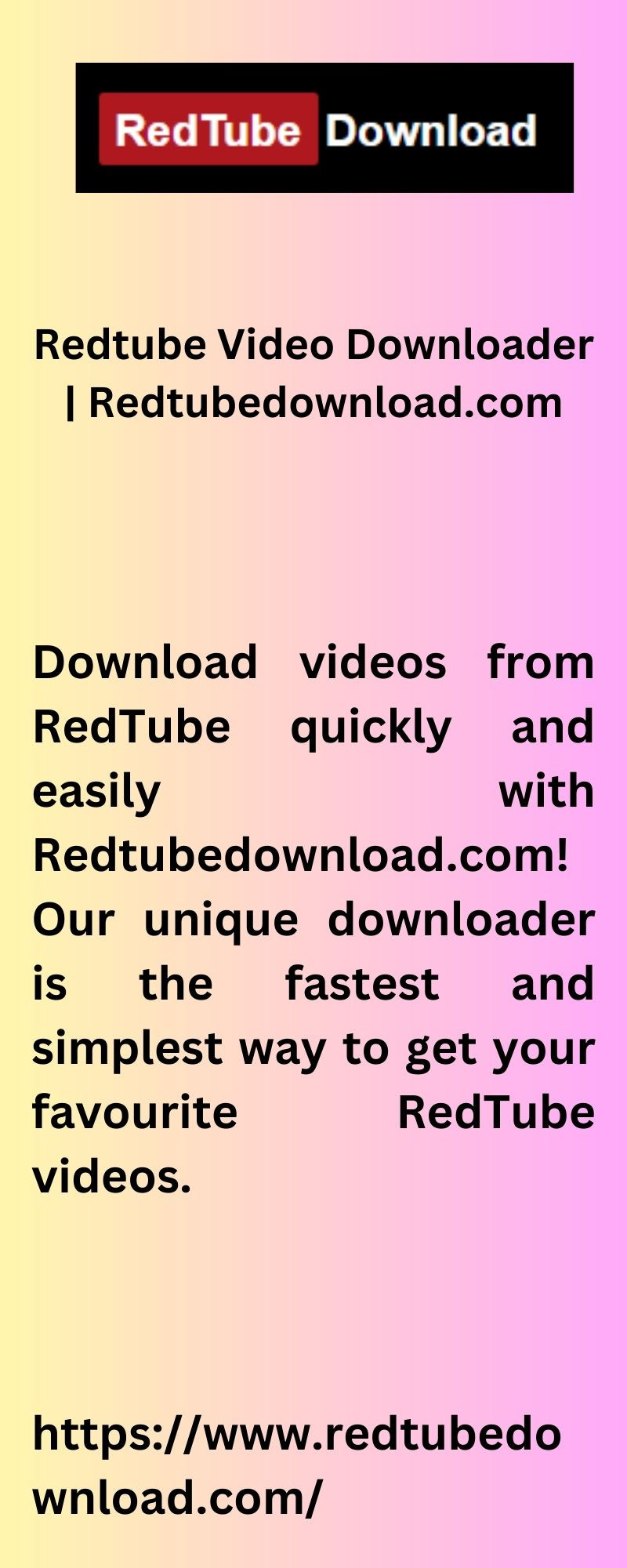Redtube Video Downloader | Redtubedownload.com