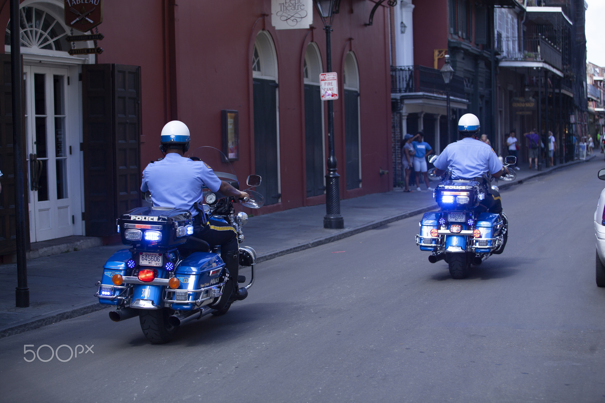 Motorcycle cops in New Orleans.