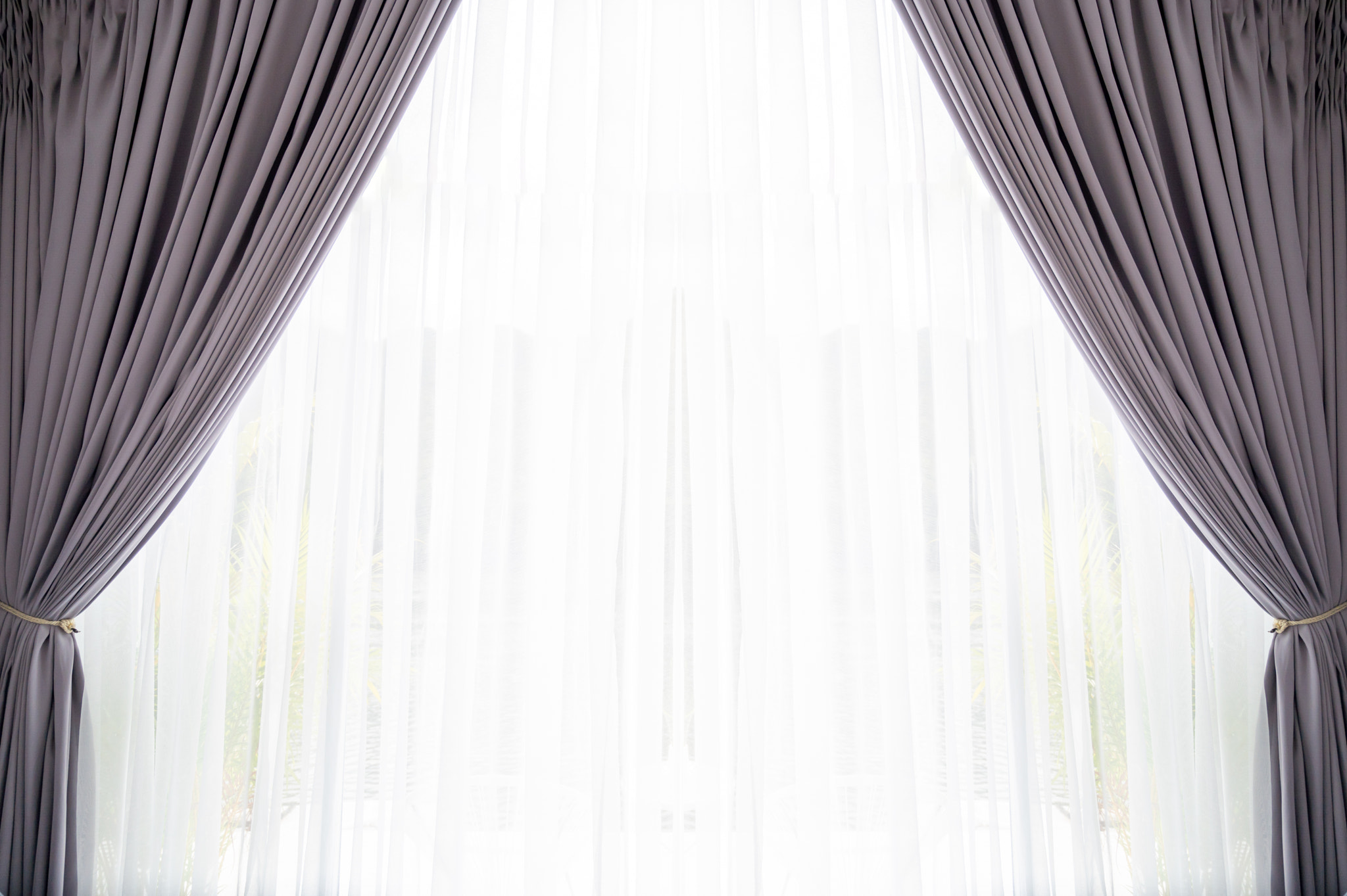 purple brown window curtains transparent white underwear