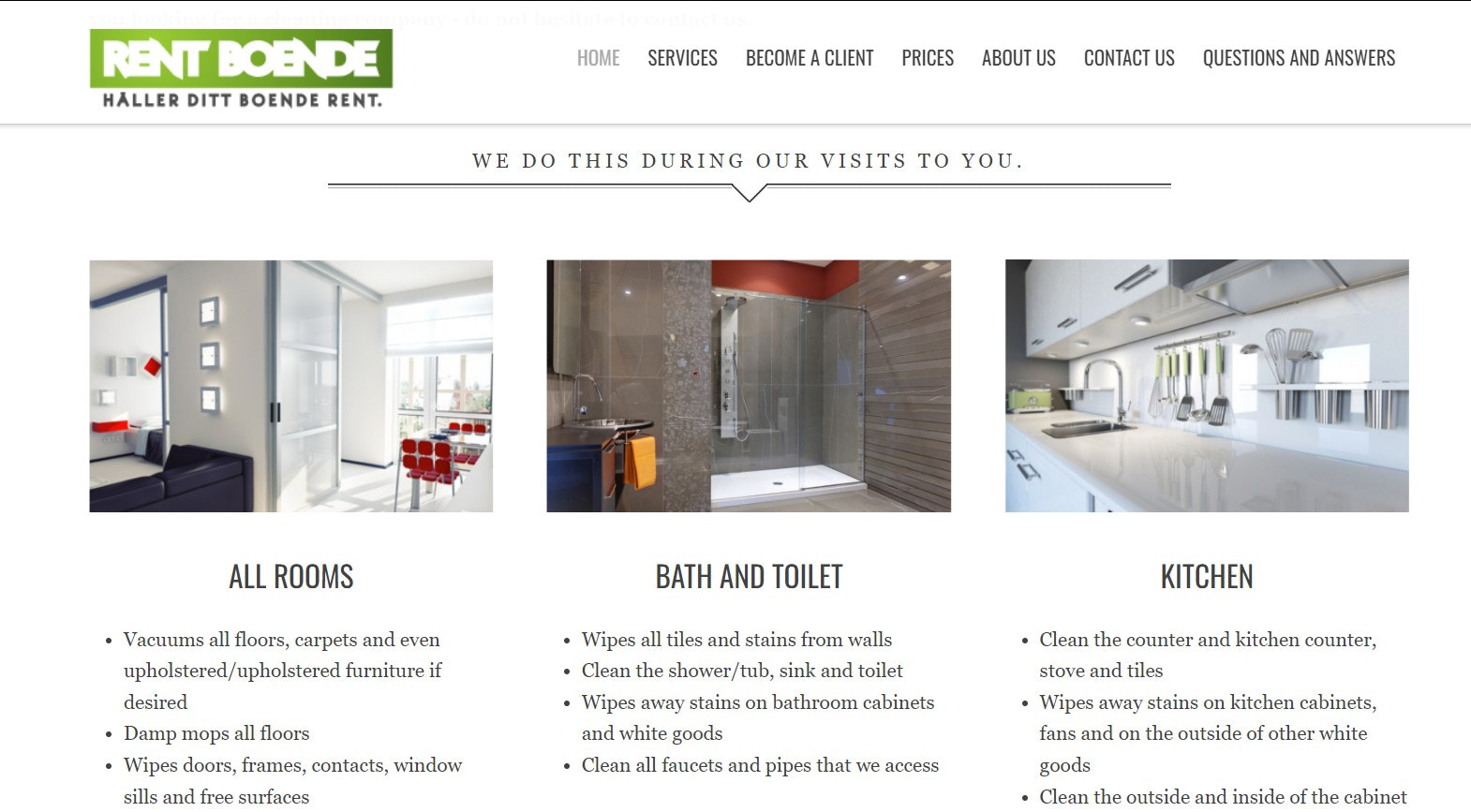 Home cleaning Stockholm