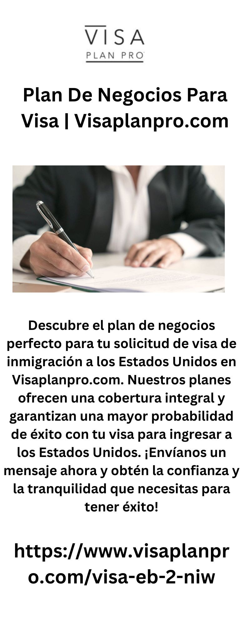 Plan De Negocios Para Visas L-1 | Visaplanpro.com