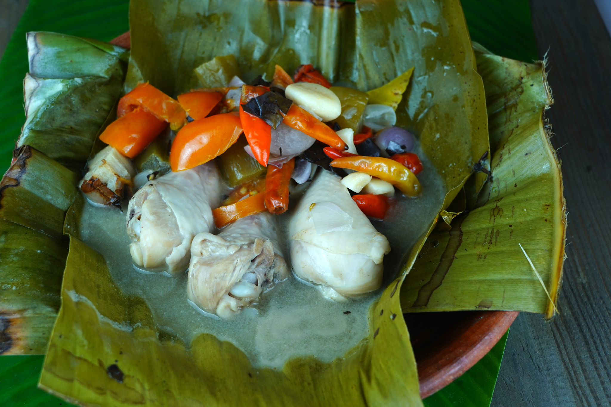 Garang Asem Ayam is the traditional food from Java, Indonesia.