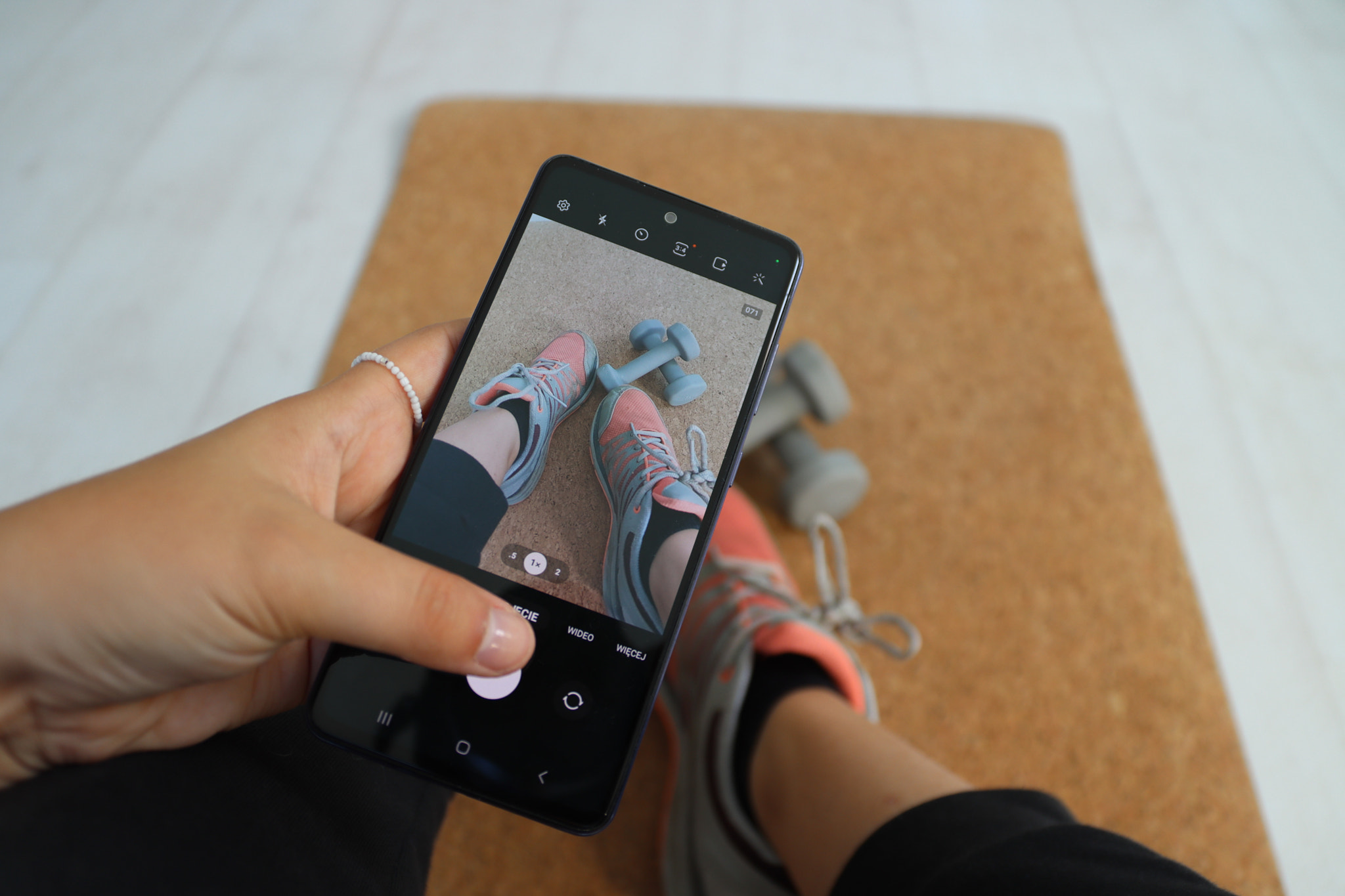 taking a photo after a workout