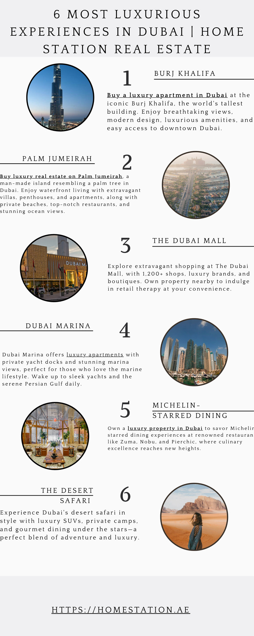 6 Most Luxurious Experiences in Dubai | Home Station Real Estate