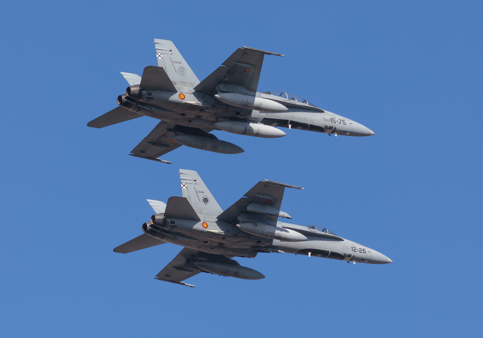 A Pair of EF-18 Hornet's over Madrid
