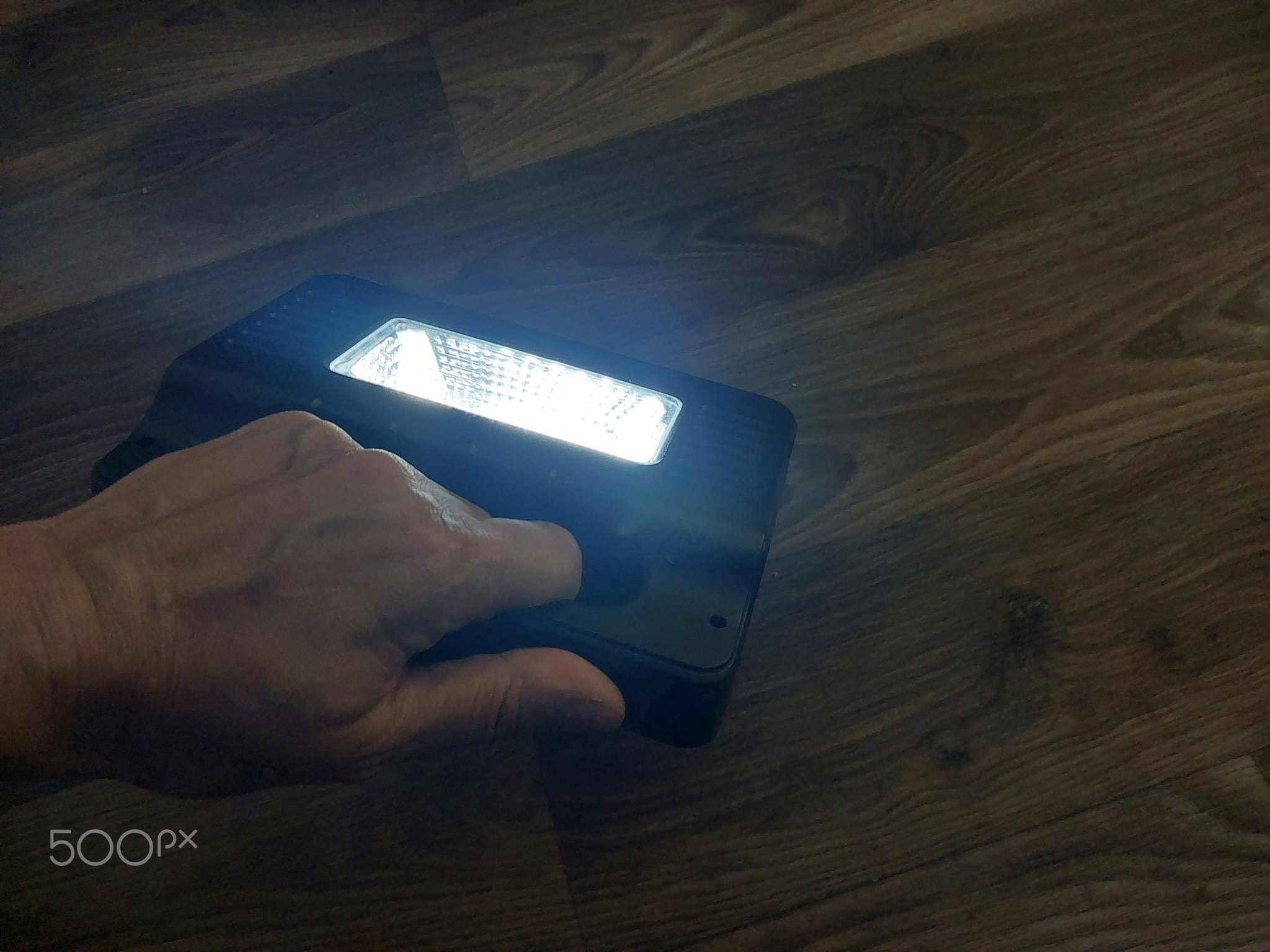 Electric charging station with blackout light