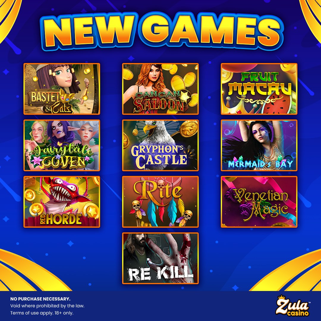 \uD83C\uDFB0 Explore 10 New Exciting Games at ZulaCasino! \uD83C\uDFB2