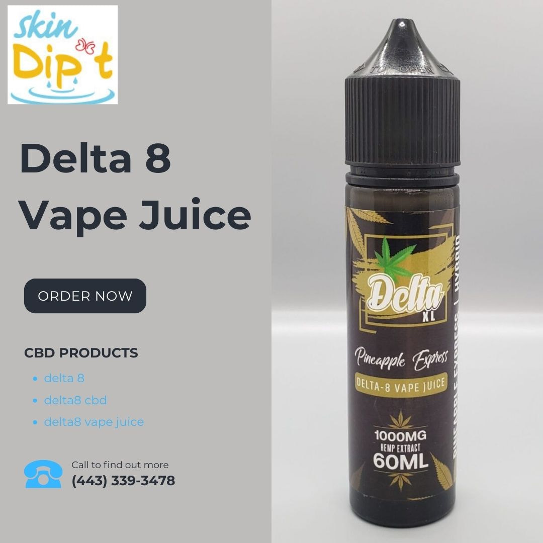Delta 8 Vape Juice: Delta XL 60ml 1000mg Pineapple Express Hybrid | Skin Dipt