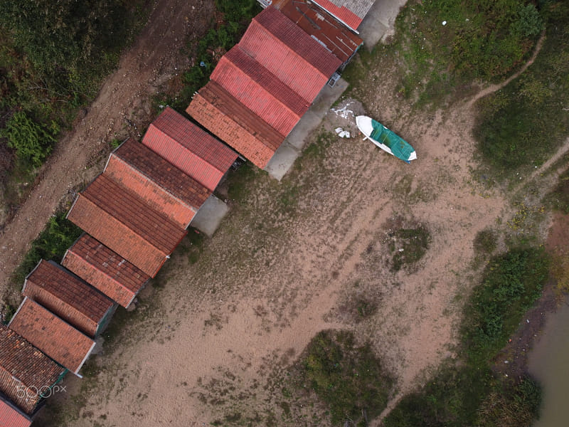 High angle view of fishermen shelters in the village by NECMETT?N SOBUTAY on 500px.com