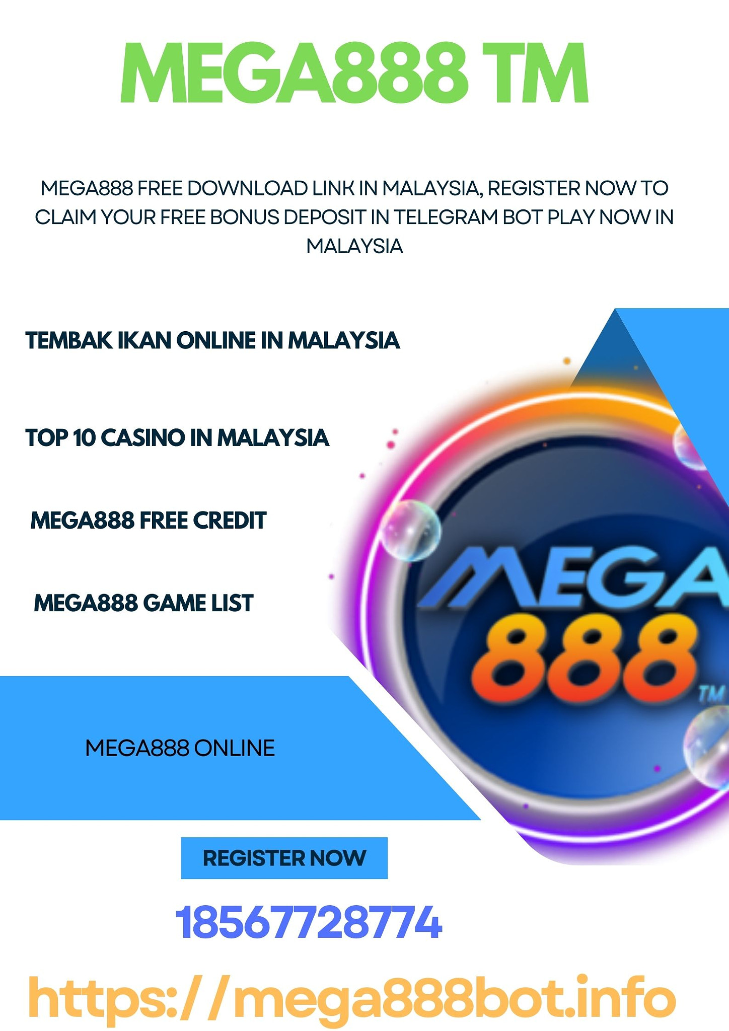 How to register for Mega888 via JudiBot Casino