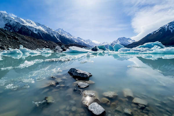 Scenic view of frozen lake against sky by Stewart Watson on 500px.com