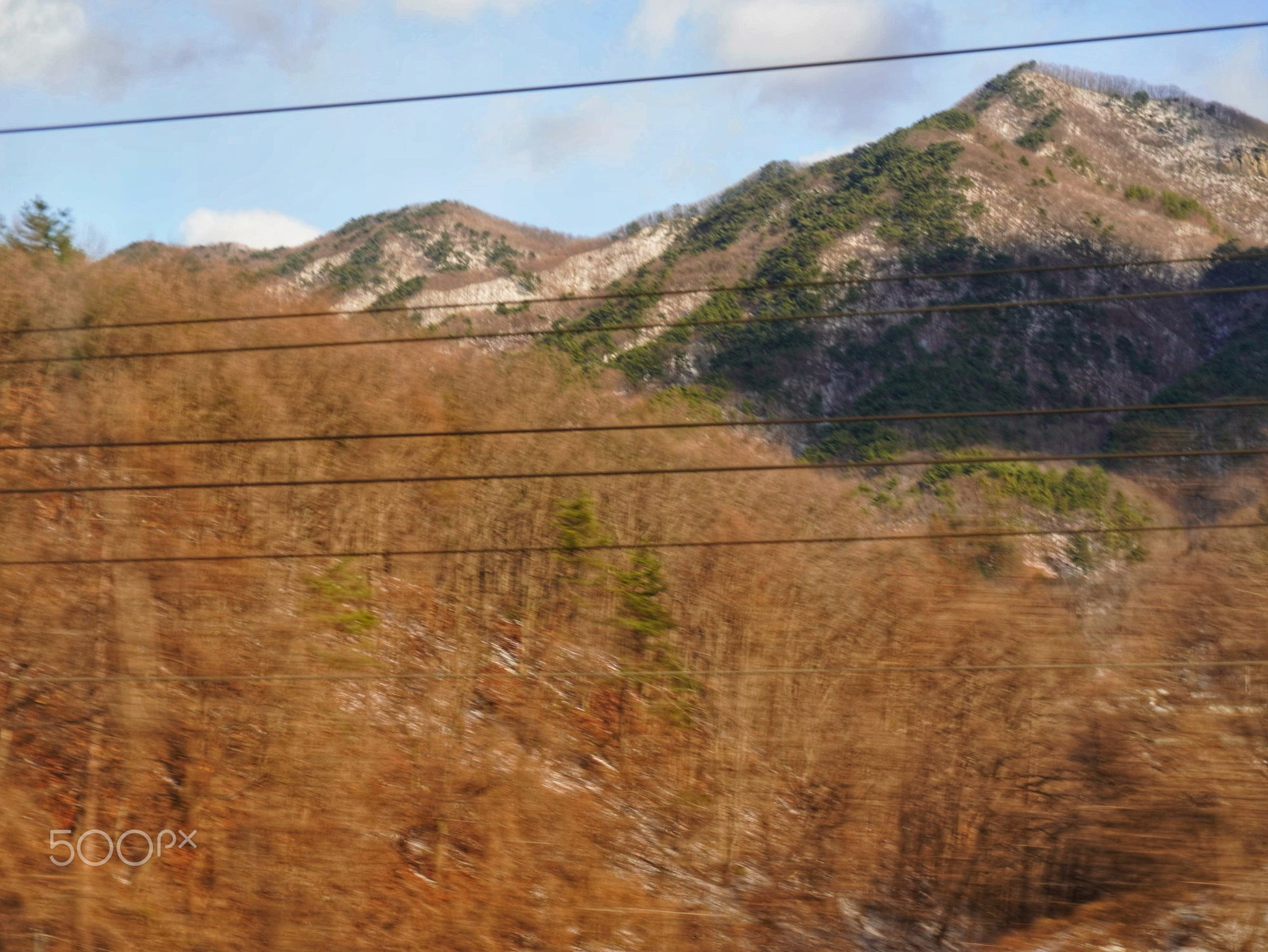 Hills at the start of winter