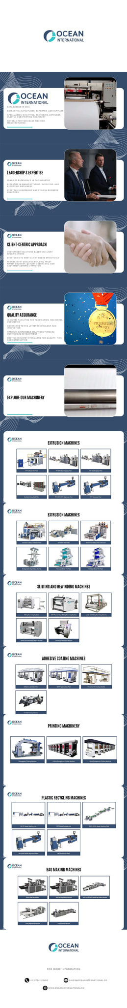 Ocean International - Excellent Plastic Manufacturing Machinery