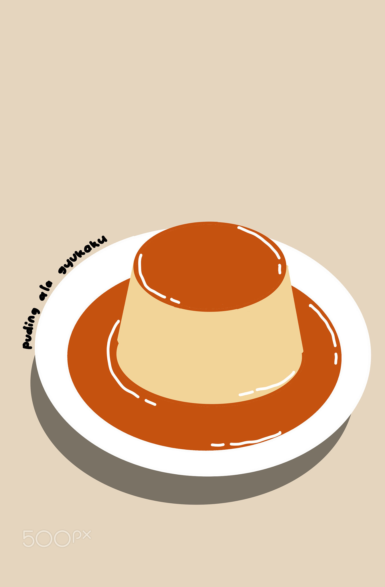 Delicious gyukaku-style pudding animation