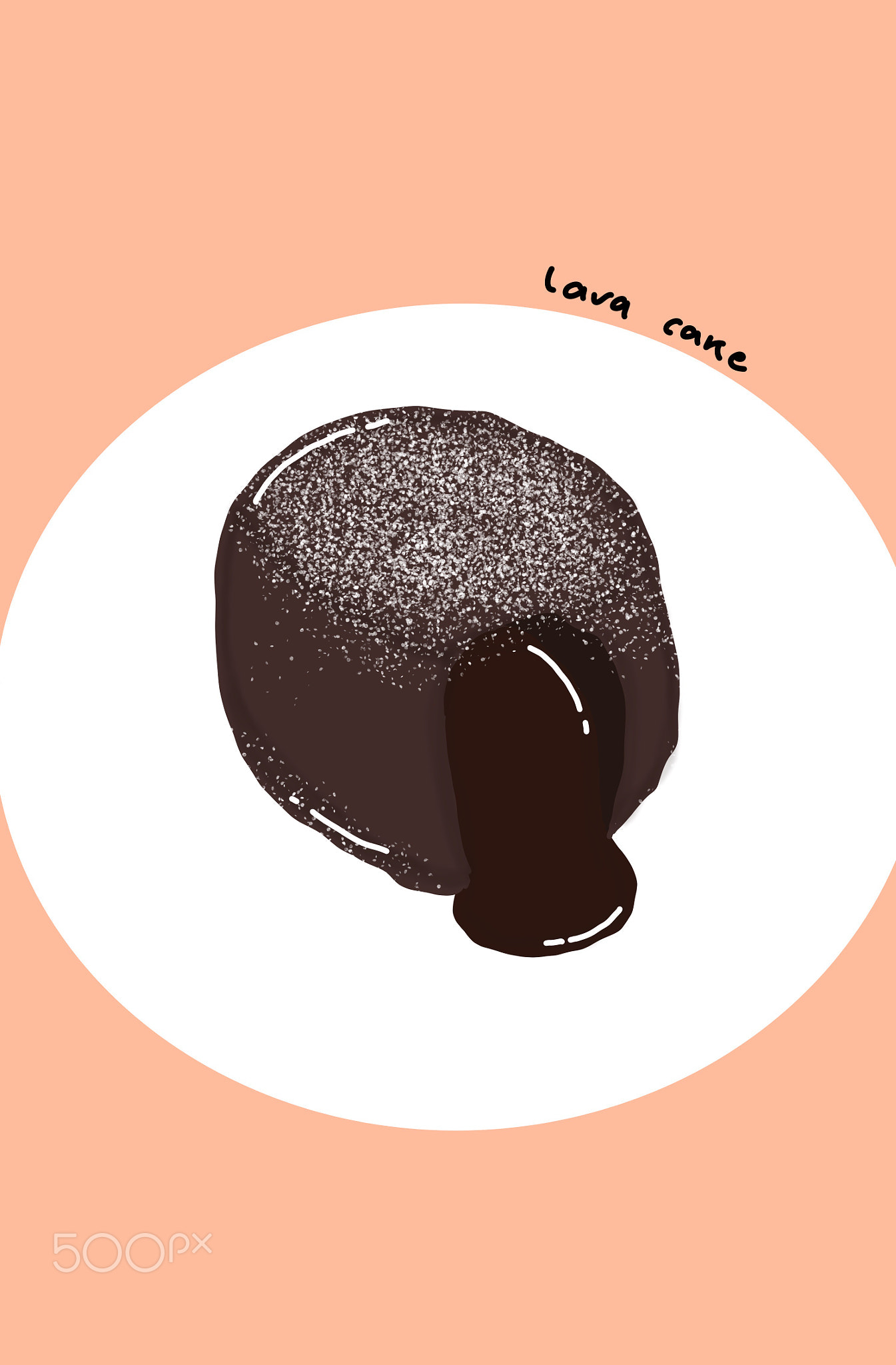 Animation of chocolate lava cake
