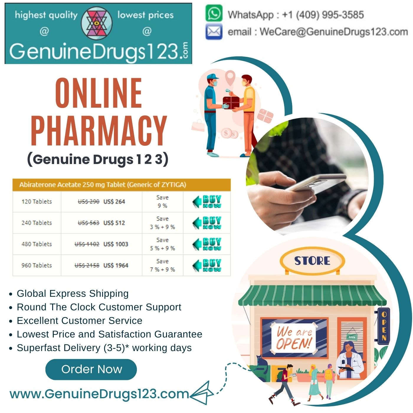 Don't Delay! Start Your (Abiraterone) Zytiga Online Order Today