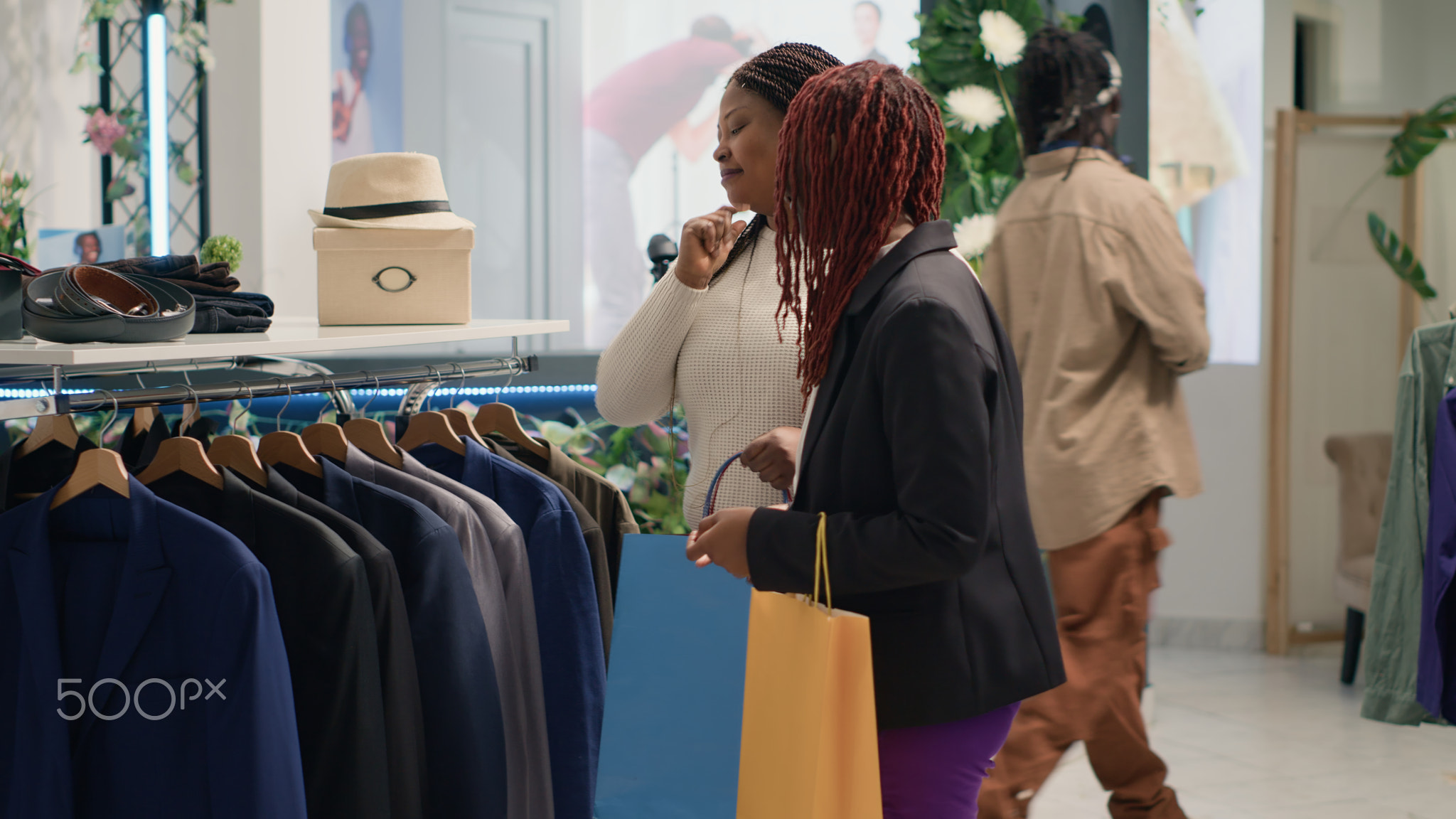 Women clothing shopping together