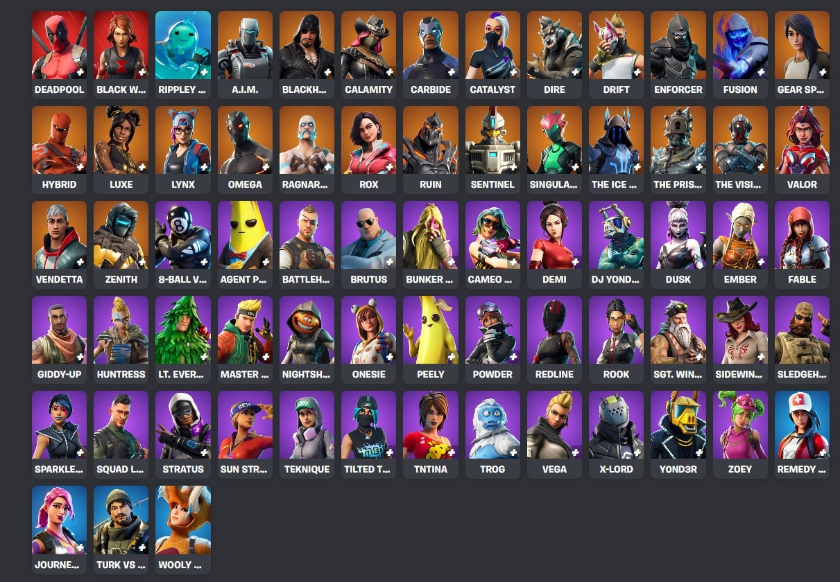 Fortnite Skins list
