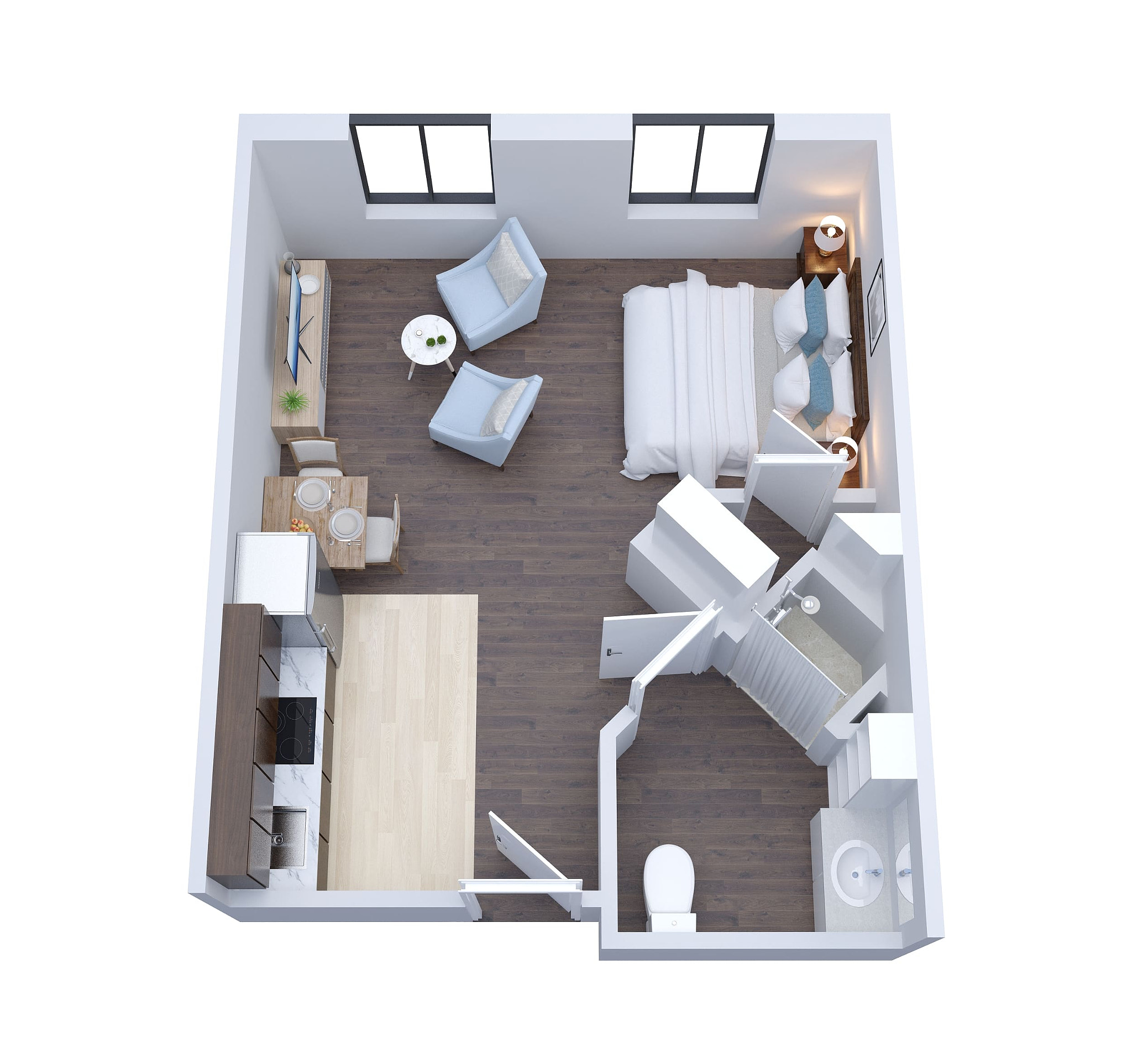 3D Floor Plan for Assisted Living Unit Abilene, Texas