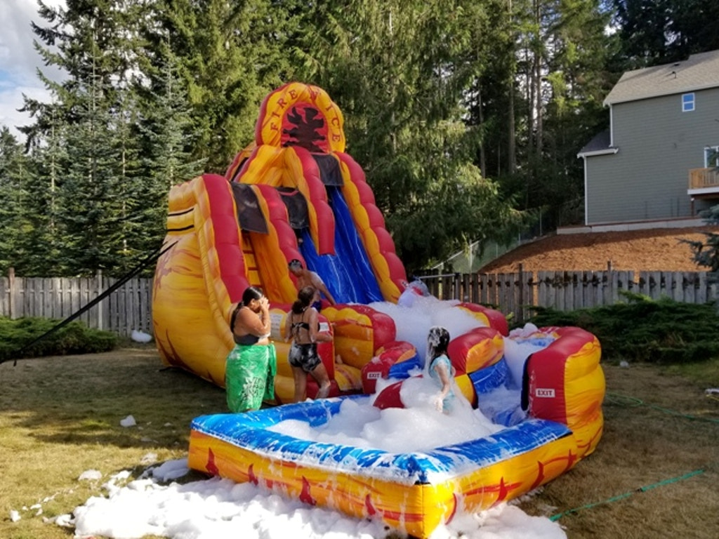 34' Fire and Ice Inflatable Slide