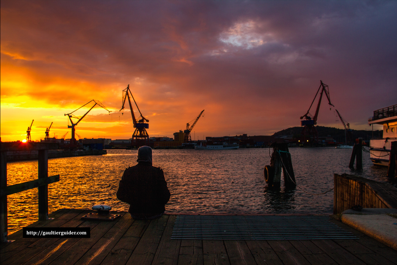 Sitting on the dock Gothenburg