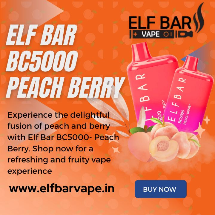 Buy online Elf Bar BC5000- Peach Berry in India